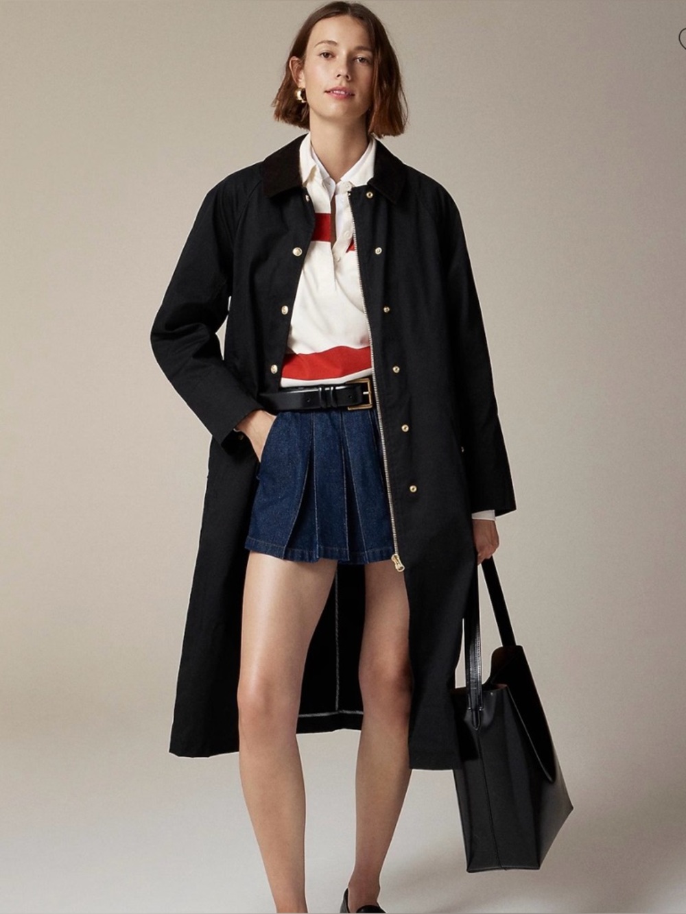 J. Crew Black Long Coat